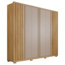 Ver imagem 3 de Guarda-roupa Casal Suburban Ripado 6 Portas 6 Gavetas e Pés Espresso Móveis