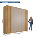 Ver imagem 4 de Guarda-roupa Casal Suburban Ripado 6 Portas 6 Gavetas e Pés Espresso Móveis
