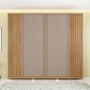 Ver imagem 1 de Guarda-roupa Casal Suburban Ripado 6 Portas 6 Gavetas e Pés Espresso Móveis