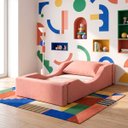 Ver imagem 3 de Cama Montessoriana Infantil em Espuma com Colchão Bouclé:Rose