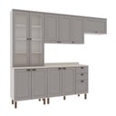 Ver imagem 2 de Cozinha Modulada com Cristaleira com Tampo Impermeável 100% Mdf Iluminata