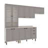 Cozinha Modulada com Cristaleira com Tampo Impermeável 100% Mdf Iluminata - 2