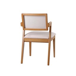 Conjunto de Sala 6 Cadeiras Gavea com Mesa Luz 1,80m - Madeira Maciça Encosto Revestido - Távoli - 5
