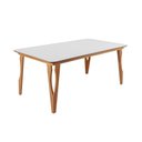 Ver imagem 3 de Conjunto de Sala 6 Cadeiras Gavea com Mesa Luz 1,80m - Madeira Maciça Encosto Revestido - Távoli