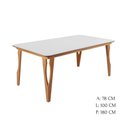 Ver imagem 6 de Conjunto de Sala 6 Cadeiras Gavea com Mesa Luz 1,80m - Madeira Maciça Encosto Revestido - Távoli