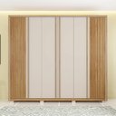 Ver imagem 1 de Guarda-roupa Casal Suburban Ripado 6 Portas 6 Gavetas e Pés Espresso Móveis