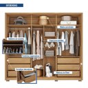 Ver imagem 5 de Guarda-roupa Casal Suburban Ripado 6 Portas 6 Gavetas e Pés Espresso Móveis