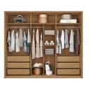 Ver imagem 2 de Guarda-roupa Casal Suburban Ripado 6 Portas 6 Gavetas e Pés Espresso Móveis