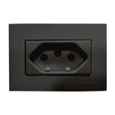 Ver imagem 1 de Kit 15 Tomada Para Móveis Embutir Mesa De Escritório Painel De Tv Armários 2P+T 20A Preta