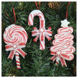 Kit 3 Enfeites Pendentes Rosa para Árvore de Natal