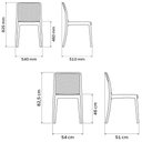 Ver mais imagens de Kit 4 Cadeiras Tramontina Isabelle em Polipropileno e Fibra de Vidro Vermelho 92150040