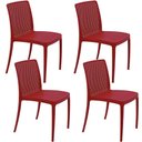 Ver imagem 1 de Kit 4 Cadeiras Tramontina Isabelle em Polipropileno e Fibra de Vidro Vermelho 92150040