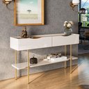 Ver imagem 1 de Aparador Sala de Estar ou Jantar Cairo C/ 2 Gavetas C/ Pés de Ferro - Lukaliam Móveis