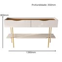 Ver imagem 6 de Aparador Sala de Estar ou Jantar Cairo C/ 2 Gavetas C/ Pés de Ferro - Lukaliam Móveis