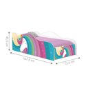 Ver imagem 2 de Cama Infantil com Colchão Unicórnio Arco-íris 100% Mdf para Quarto Infantil