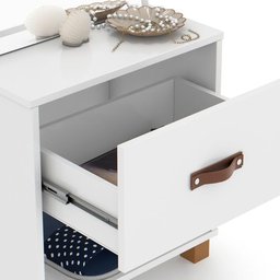 Toucador Penteadeira com Espelho 1 Gaveta Organic Branco - Ej Móveis - 7 Toucador Penteadeira com Espelho 1 Gaveta Organic Branco - Ej Móveis - 7