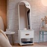 Toucador Penteadeira com Espelho 1 Gaveta Organic Branco - Ej Móveis - 4