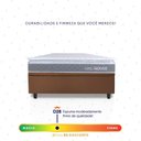 Ver imagem 4 de Conjunto Box Baú Marrom Durban Cinza Espuma D28 Solteiro 96x203x64 - King House