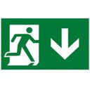 Ver imagem 1 de Placa de Pvc Fotoluminescente Auto-adesiva 15x30 Seta Reta para Baixo - 315 Ao - Sinalize