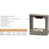 Nível Quadrangular de Precisão - Dimensões 150 X 150mm - Sensibilidade 0,02mm/m - Exatidão ± 0,01mm/ - 4