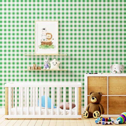 Papel de Parede Xadrez - Várias Cores - Verde Menta
