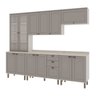 Cozinha Modulada com Cristaleira e Balcão para Cooktop e Tampos Impermeáveis 100% Mdf Iluminata - 2