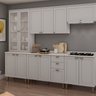 Cozinha Modulada com Cristaleira e Balcão para Cooktop e Tampos Impermeáveis 100% Mdf Iluminata - 1
