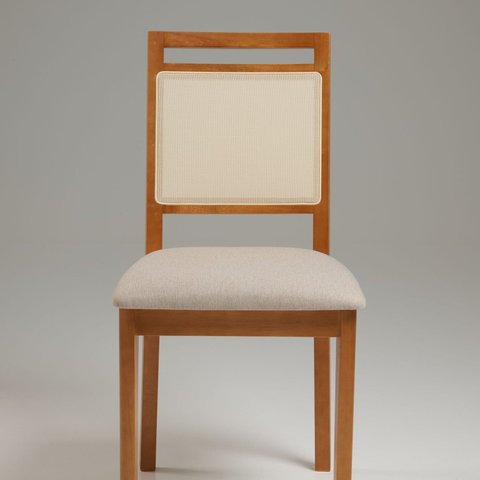 Cadeira para Sala de Jantar com Tela Lisa Madeira Maciça Mel Fenix