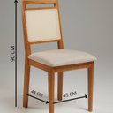 Ver imagem 4 de Cadeira para Sala de Jantar Madeira Maciça com Tela Lisa Fenix