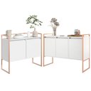 Ver imagem 1 de Buffets Villa Aurea 2 e 3 Portas 1 Prateleira MDP 120cm Branco Plata Móveis