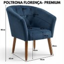 Ver imagem 2 de Cadeira Estofada para Recepção Clinica Tecido Veludo Elegante Confortavel Pés de Madeira Resistente