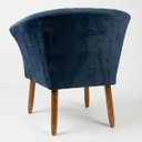 Ver imagem 6 de Cadeira Estofada para Recepção Clinica Tecido Veludo Elegante Confortavel Pés de Madeira Resistente