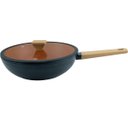 Ver imagem 1 de Wok Induçao Antiaderente Norma Rev Ceramico Tampa de Vidro 3,7l Preta