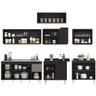 Armário de Cozinha Modulado de Canto 7 Peças Cp24 com Pia Inox Preto/cinza - Lumil Lumil Móveis - 6