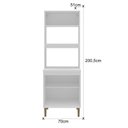 Ver imagem 3 de Paneleiro Torre Quente 70cm com 3 Portas e 2 Nichos 2416 Yescasa Branco