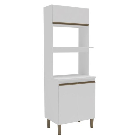 Paneleiro Torre Quente 70cm com 3 Portas e 2 Nichos 2416 Yescasa Branco
