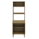 Ver imagem 2 de Paneleiro Torre Quente 3 Portas e 2 Nichos 70cm 2416 Yescasa Marrom/Mel/Arenas