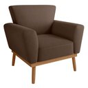Ver imagem 4 de Jogo de Poltronas Brisa da Riviera para Sala Tecido Inca Pés Palito Marrom Framar