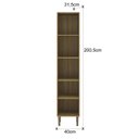 Ver imagem 3 de Armário Paneleiro 2 Portas 40cm 2417 Yescasa Marrom/Mel/Arenas