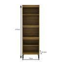 Ver imagem 2 de Paneleiro Torre Quente 70cm com 3 Portas e 2 Nichos 2304 Yescasa Marrom/Mel/Branco