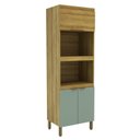Ver imagem 1 de Paneleiro Torre Quente 3 Portas e 2 Nichos 70cm 2304 Yescasa Marrom/Mel/Verde Bellagio