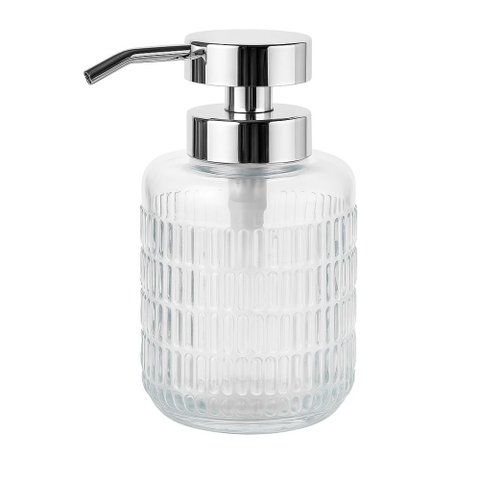 Porta Sabonete Líquido de Vidro 400 Ml Prata - Quanhe