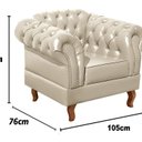 Ver imagem 4 de Conjunto Sofá Chesterfield Lugares 2 Poltronas Dom Pedro Bege