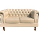 Ver imagem 5 de Conjunto Sofá Chesterfield Lugares 2 Poltronas Dom Pedro Bege