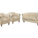 Ver imagem 2 de Conjunto Sofá Chesterfield Lugares 2 Poltronas Dom Pedro Bege