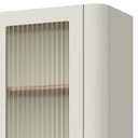Ver imagem 7 de Cristaleira Sala de Jantar 2 Portas Vidro Pés Industrial Dourado Naim I03 Luna Louro - Lyam Decor