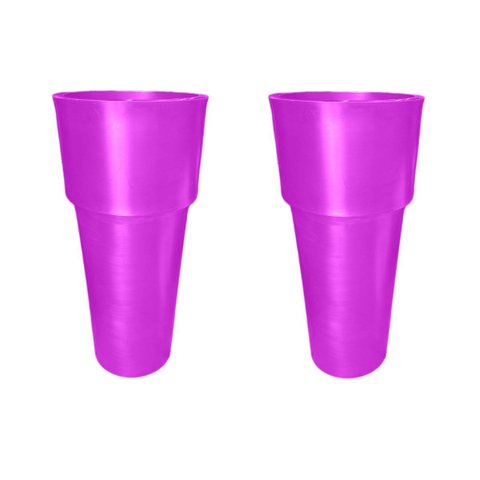Kit 2 Vaso Plantar Lux 65x30 Decoração Hall Entrada Jardim Design Elegante