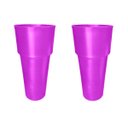 Ver imagem 1 de Kit 2 Vaso Plantar Lux 65x30 Decoração Hall Entrada Jardim Design Elegante