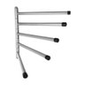 Porta-toalha Moderno de Parede Stem em Aço 5 Haste Dobrável - Prata - 1