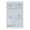 Ver imagem 7 de Guarda-Roupa Infantil 04 Portas Frente em MDF Angel Branco